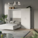 SMARTBett Wohnwand Set mit Schrankbett Standard 160x200 Vertikal + 100-Schrank in verschiedenen Farben