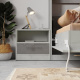 Nachttisch Standard 45 cm mit einer Schublade Beton/Anthrazit Hochglanz