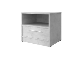 Bedside table Basic / Standard with a drawer Concrete