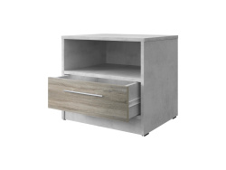 Bedside table Basic / Standard with a drawer Concrete / aok Sonoma