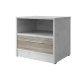 Bedside table Basic / Standard with a drawer Concrete / aok Sonoma