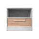 Bedside table Basic / Standard with a drawer Concrete / Wild oak
