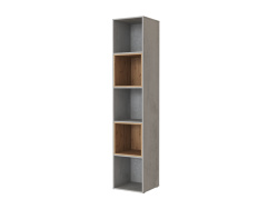 SMARTBett shelf + 2 cubes in different colors - Shelf Concrete + 2 Cubes Wild Oak