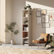 SMARTBett shelf + 2 cubes in different colors - Shelf Concrete + 2 Cubes Wild Oak