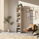SMARTBett shelf + 3 cubes in different colors - Shelf Concrete + 3 Cubes White