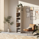 SMARTBett shelf + 3 cubes in different colors - Shelf Concrete + 3 Cubes Oak Sonoma