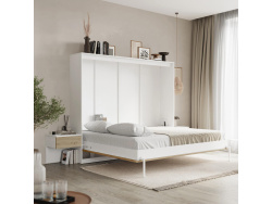 SMARTBett Set 160-Schrankbett Horizontal CLASSIC mit 2 Nachtkonsolen