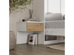 SMARTBett Set 160-Schrankbett Horizontal CLASSIC mit 2 Nachtkonsolen