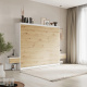 SMARTBett Set 160-Schrankbett Horizontal CLASSIC mit 2 Nachtkonsolen
