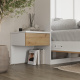 SMARTBett Set 160-Schrankbett Horizontal CLASSIC mit 2 Nachtkonsolen