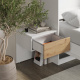 SMARTBett Set 140-Schrankbett Horizontal CLASSIC mit 2 Nachtkonsolen