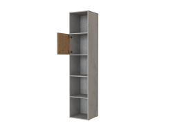 SMARTBett Shelf + 1 door in different colors - Shelf Concrete + 1 Door Wild Oak