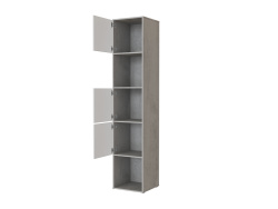 SMARTBett Regal + 3 Türen in verschiedenen Farben Regal Beton + 3 Türen Weiss Hochglanz