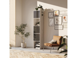SMARTBett Shelf + 3 doors in different colors - Shelf Concrete + 3 Doors Anthracite High Gloss