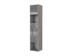 SMARTBett Shelf + 3 doors in different colors - Shelf Concrete + 3 Doors Anthracite High Gloss