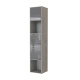 SMARTBett Shelf + 3 doors in different colors - Shelf Concrete + 3 Doors Anthracite High Gloss