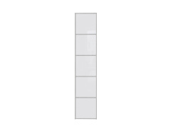 SMARTBett Shelf + 5 doors in different colors - Shelf Concrete + 5 Doors White High Gloss