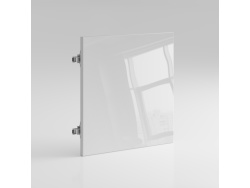 SMARTBett Shelf + 5 doors in different colors - Shelf Concrete + 5 Doors White High Gloss