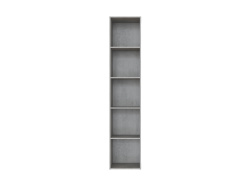 SMARTBett Shelf + 5 doors in different colors - Shelf Concrete + 5 Doors White High Gloss