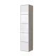 SMARTBett Shelf + 5 doors in different colors - Shelf Concrete + 5 Doors White High Gloss