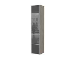 SMARTBett Shelf + 5 doors in different colors - Shelf Concrete + 5 Doors Anthracite High Gloss
