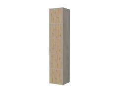SMARTBett Shelf + 5 doors in different colors - Shelf Concrete + 5 Doors Wild Oak