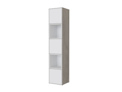 SMARTBett Shelf + 3 doors and 2 cubes in different colors - Shelf Concrete + 3 Doors and 2 Cubes White
