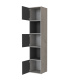 SMARTBett Shelf + 3 doors and 2 cubes in different colors - Shelf Concrete + 3 Doors and 2 Cubes Anthracite