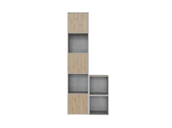 SMARTBett shelf + 3 doors and 2 cubes in different colors