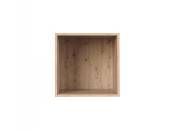SMARTBett Shelf + 3 doors and 2 cubes in different colors - Shelf Concrete + 3 Doors and 2 Cubes Wild Oak