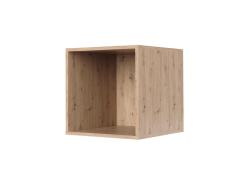 SMARTBett Shelf + 3 doors and 2 cubes in different colors - Shelf Concrete + 3 Doors and 2 Cubes Wild Oak