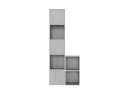 SMARTBett Regal + 3 Türen und 2 Würfel in verschiedenen Farben Regal Beton + 3 Türen und 2 Würfel Beton