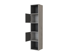 SMARTBett Regal + 2 Türen und 3 Würfel in verschiedenen Farben Regal Beton + 2 Türen und 3 Würfel Anthrazit