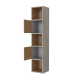 SMARTBett Shelf + 2 doors and 3 cubes in different colors - Shelf Concrete + 2 Doors and 3 Cubes Wild Oak