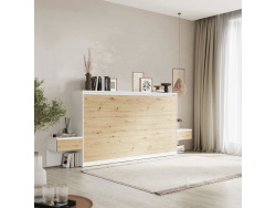SMARTBett Set 100 fold-away bed Horizontal CLASSIC with 2 bedside tables