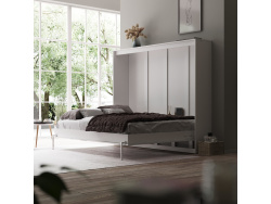 SMARTBed Cupboard Bed Classic 160x200cm Horizontal White...