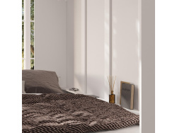 SMARTBett Schrankbett Classic 160x200cm Horizontal Weiss mit Weiss Hochglanzfront