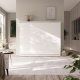 SMARTBett Schrankbett Classic 160x200cm Horizontal Weiss mit Weiss Hochglanzfront
