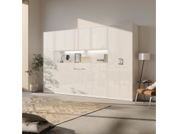 SMARTBett Wall Cupboard for 90 & 120 Wall Bed Horizontal Standard White White high gloss