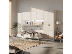 SMARTBett Wall Cupboard for 90 & 120 Wall Bed Horizontal Standard White White high gloss