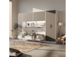 SMARTBett Wall Cupboard for 90 & 120 Wall Bed Horizontal Standard White Anthracite