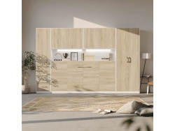 SMARTBett Wall Cupboard for 90 & 120 Wall Bed Horizontal Standard White Oak Sonoma