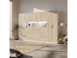 SMARTBett Wall Cupboard for 90 & 120 Wall Bed Horizontal Standard White Oak Sonoma