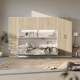 SMARTBett Wall Cupboard for 90 & 120 Wall Bed Horizontal Standard White Oak Sonoma
