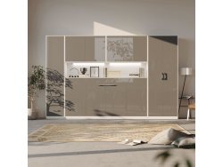 SMARTBett Hängeschrank zu 90 & 120 Schrankbetten Horizontal Standard Weiss Anthrazit Hochglanz