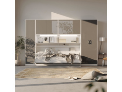 SMARTBett Hängeschrank zu 90 & 120 Schrankbetten Horizontal Standard Weiss Anthrazit Hochglanz