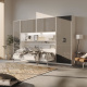SMARTBett Hängeschrank zu 90 & 120 Schrankbetten Horizontal Standard Weiss Anthrazit Hochglanz
