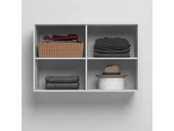 SMARTBett Wall Cupboard for 90 & 120 Wall Bed Horizontal Standard White Wild Oak