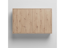 SMARTBett Wall Cupboard for 90 & 120 Wall Bed Horizontal Standard White Wild Oak