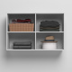 SMARTBett Wall Cupboard for 90 & 120 Wall Bed Horizontal Standard White Wild Oak